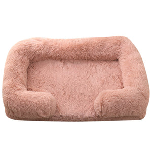 Plush Round Pet Bed Soft Nest For Comfortable And Warm Sleep