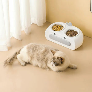 Duck Design Double Feeding Bowls for Pets