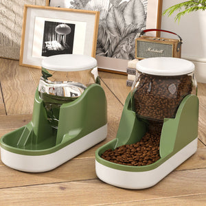Keep Your Pets Hydrated and Fed with Our Automatic Water Fountain and Food Dispenser