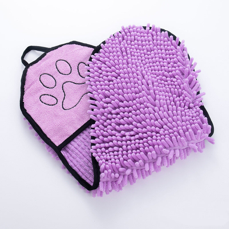 Solid Color Pet Bath Towel for Quick Drying