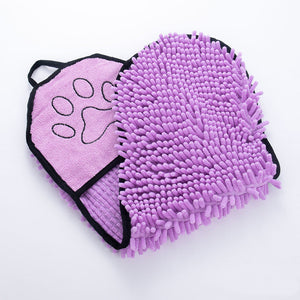 Solid Color Pet Bath Towel for Quick Drying