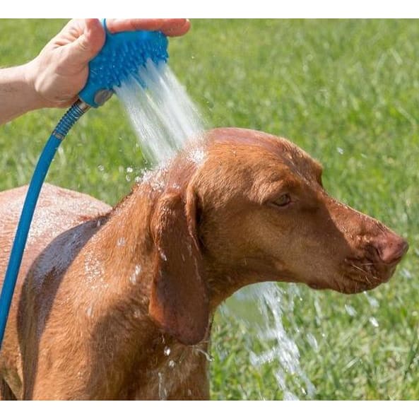 Handheld Silicone Pet Bath Glove With Nozzle For Shower Massage