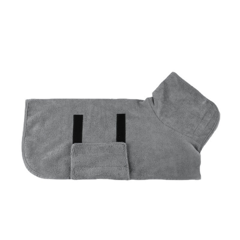 Fast-Drying Microfiber Pet Bathrobe Soft Absorbent Grooming Towel