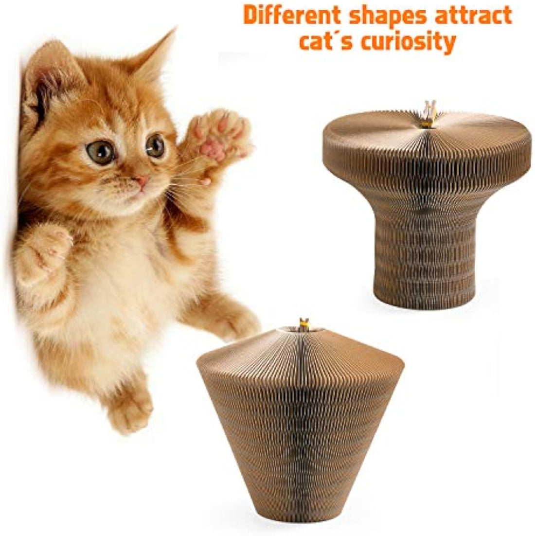 Collapsible Pet Scratcher Lounge Bed Corrugated Round Scratching Nest