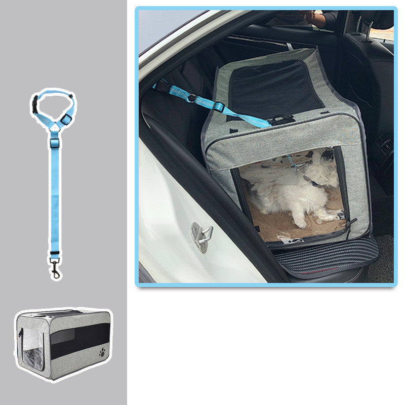 Portable Foldable Pet Carrier Bag With Safety Zipper Lock
