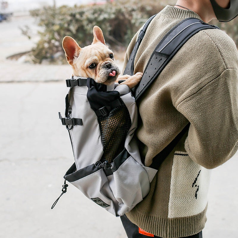 Portable Pet Carrier Backpack Double Shoulder Outdoor Travel Bag