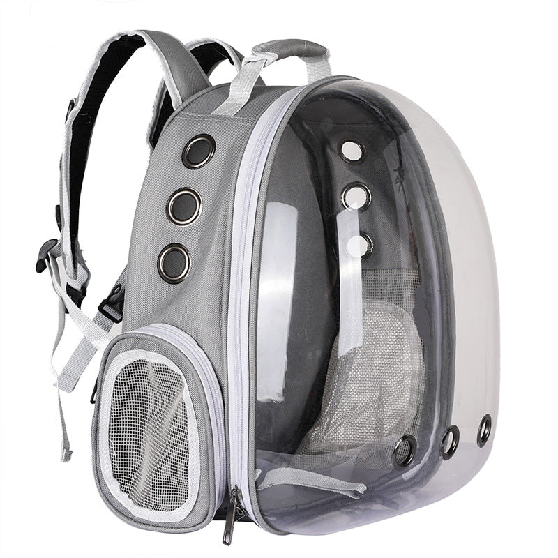 Portable Pet Backpack Carrier Bubble Capsule Design 360 Degree View