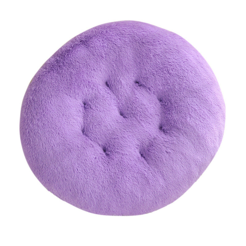 Round Plush Pet Bed Warm Sleeping Mat For Comfortable Rest