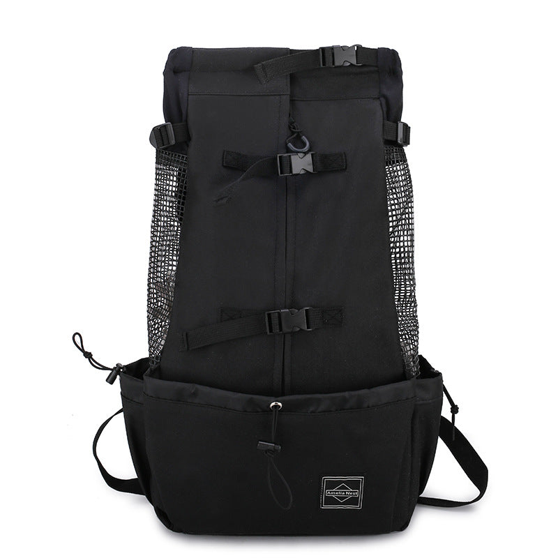 Portable Pet Carrier Backpack Double Shoulder Outdoor Travel Bag