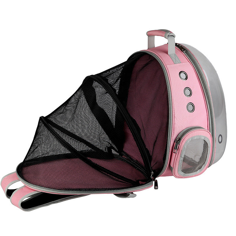 Portable Pet Backpack Carrier Bubble Capsule Design 360 Degree View