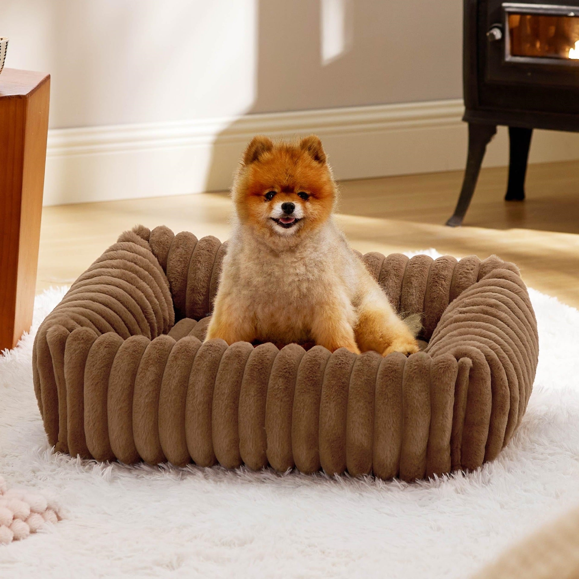 All Season Warm Plush Pet Bed For Comfortable Rest And Sleep