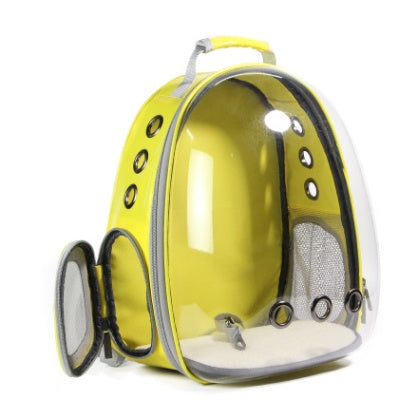 Portable Pet Backpack Carrier Bubble Capsule Design 360 Degree View