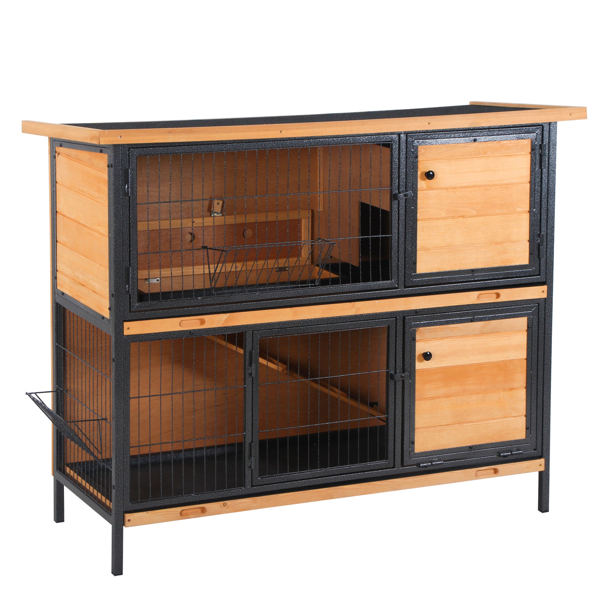 Large Two Story Wooden Pet Hutch Cage Outdoor Indoor