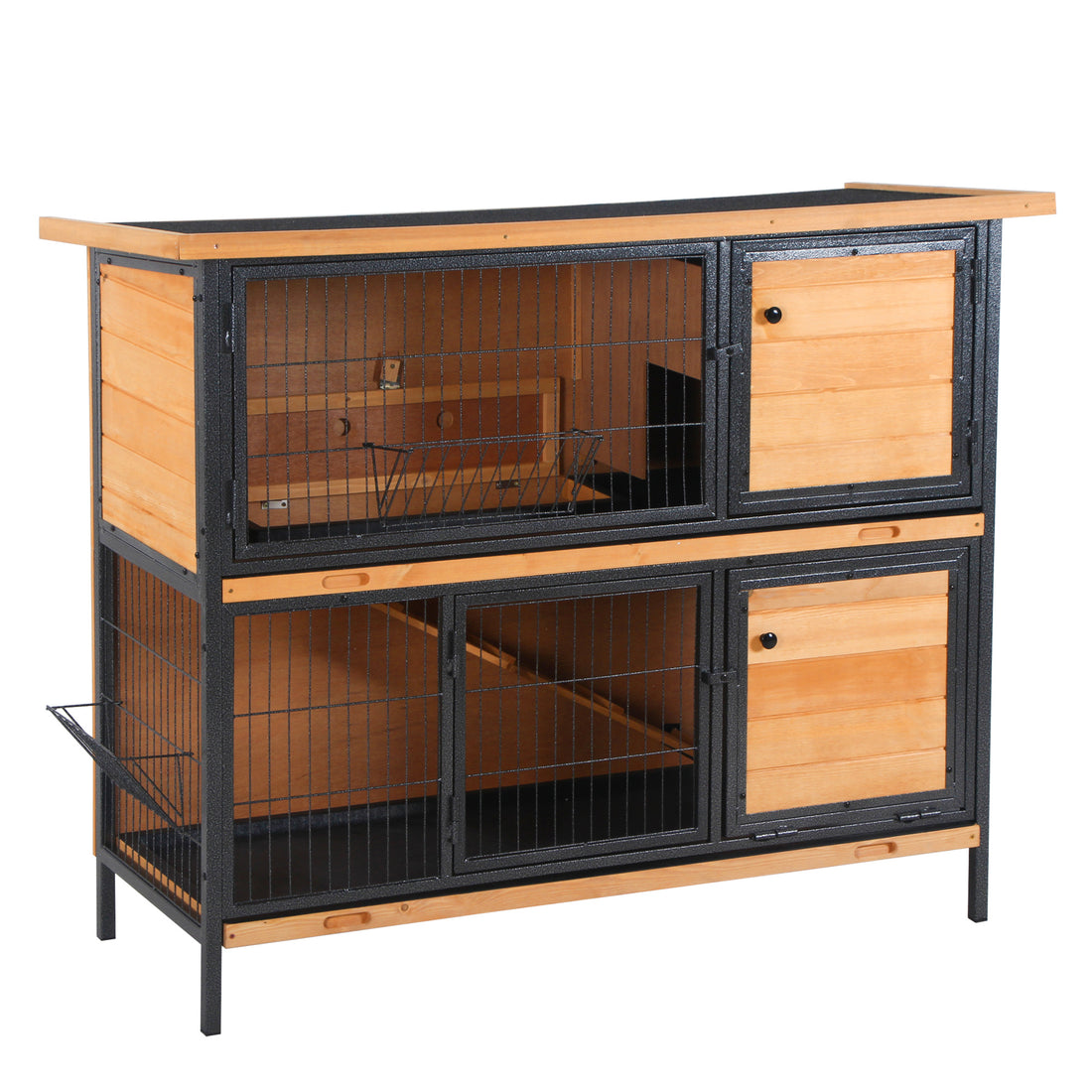 Large Two Story Wooden Pet Hutch Cage Outdoor Indoor