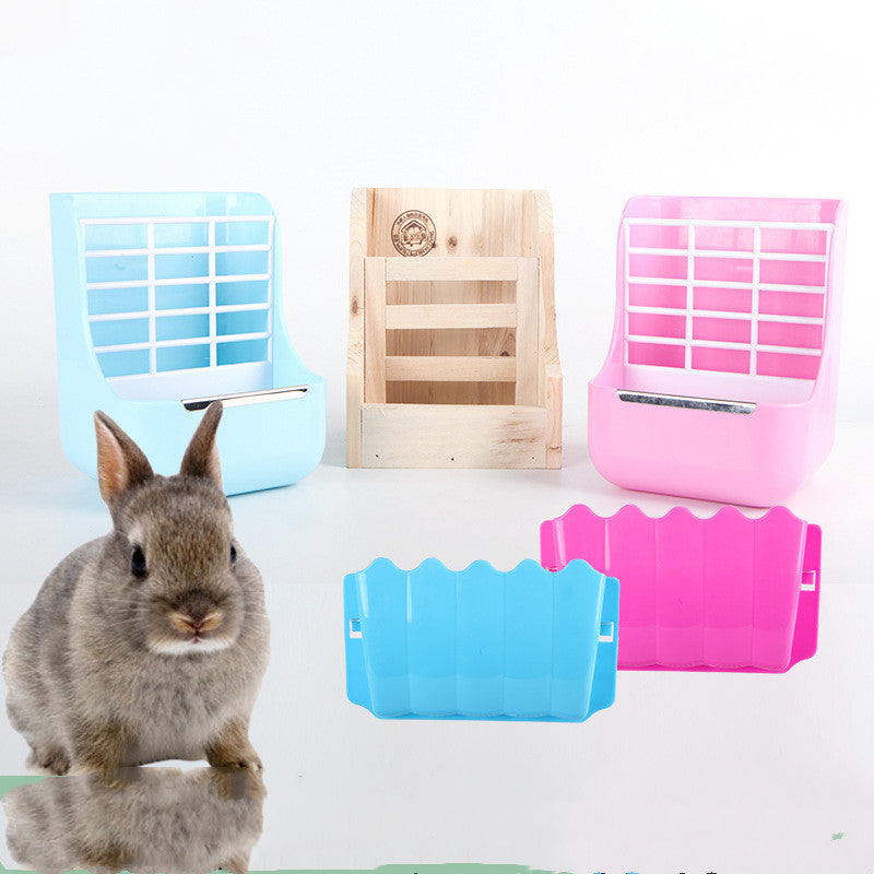 Pet Cage Grass Rack Food Bowl External Feeding Supplies