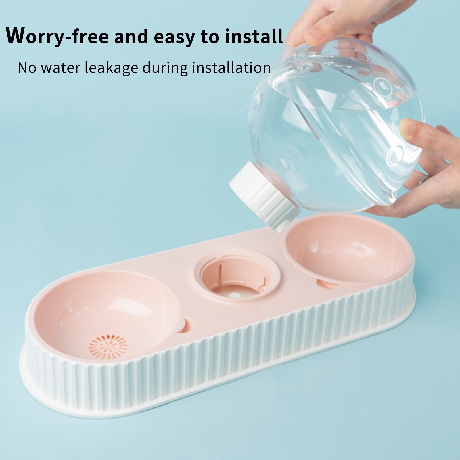Automatic Plastic Feeding and Water Bowl for Pets