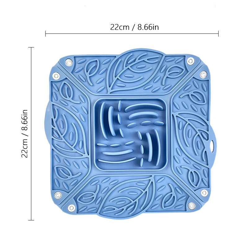 Foldable Silicone Slow Feeding Bowl and Mat for Pets