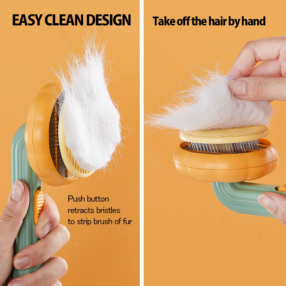 Pet Self Cleaning Slicker Brush For Undercoat And Tangled Hair Removal