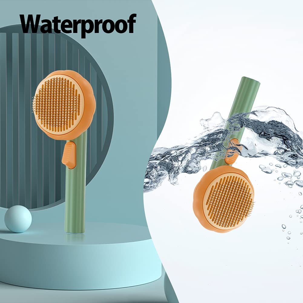 Pet Self Cleaning Slicker Brush For Undercoat And Tangled Hair Removal