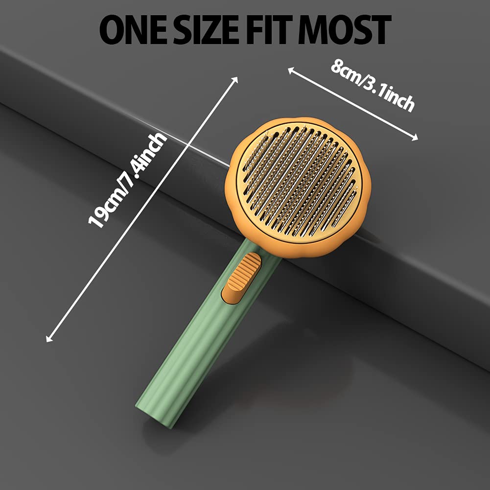 Pet Self Cleaning Slicker Brush For Undercoat And Tangled Hair Removal