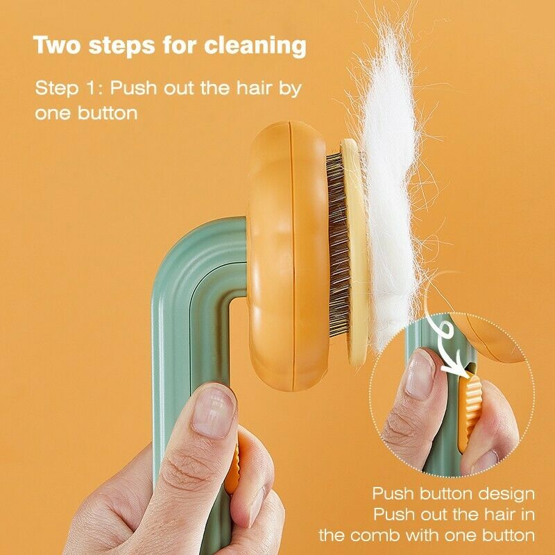 Pet Self Cleaning Slicker Brush For Undercoat And Tangled Hair Removal
