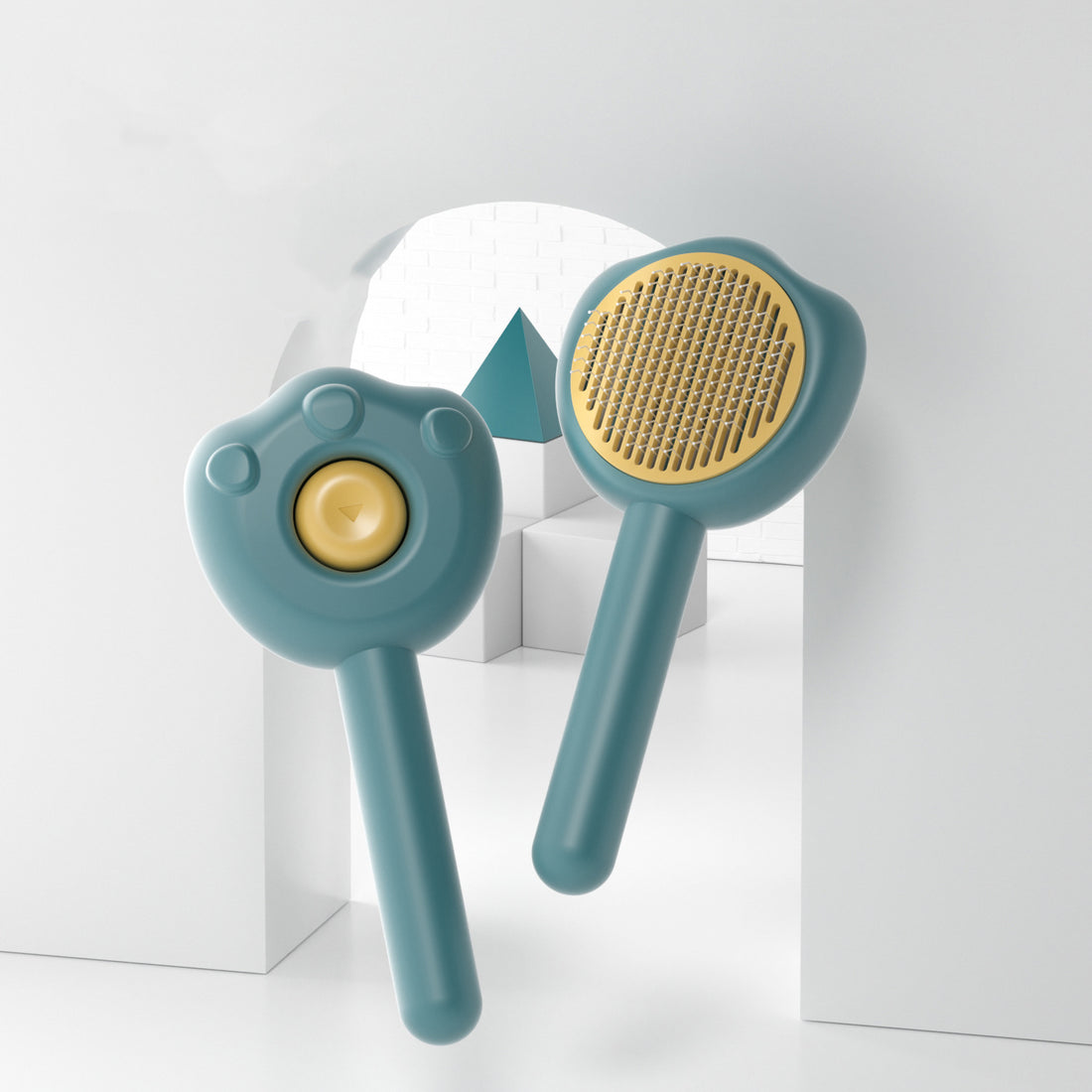 Pet Self Cleaning Needle Comb Grooming Brush For Hair Removal