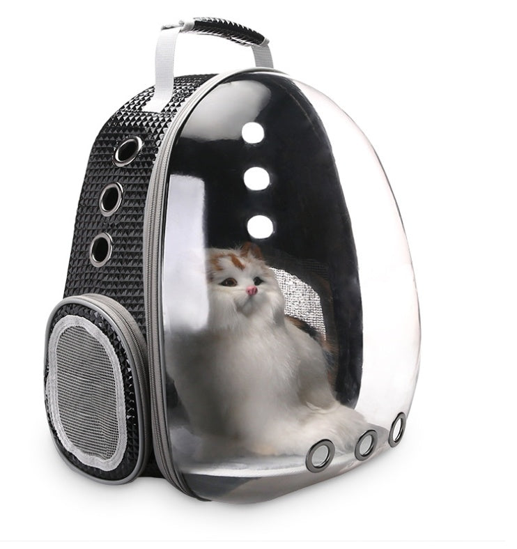 Portable Pet Backpack Carrier Bubble Capsule Design 360 Degree View