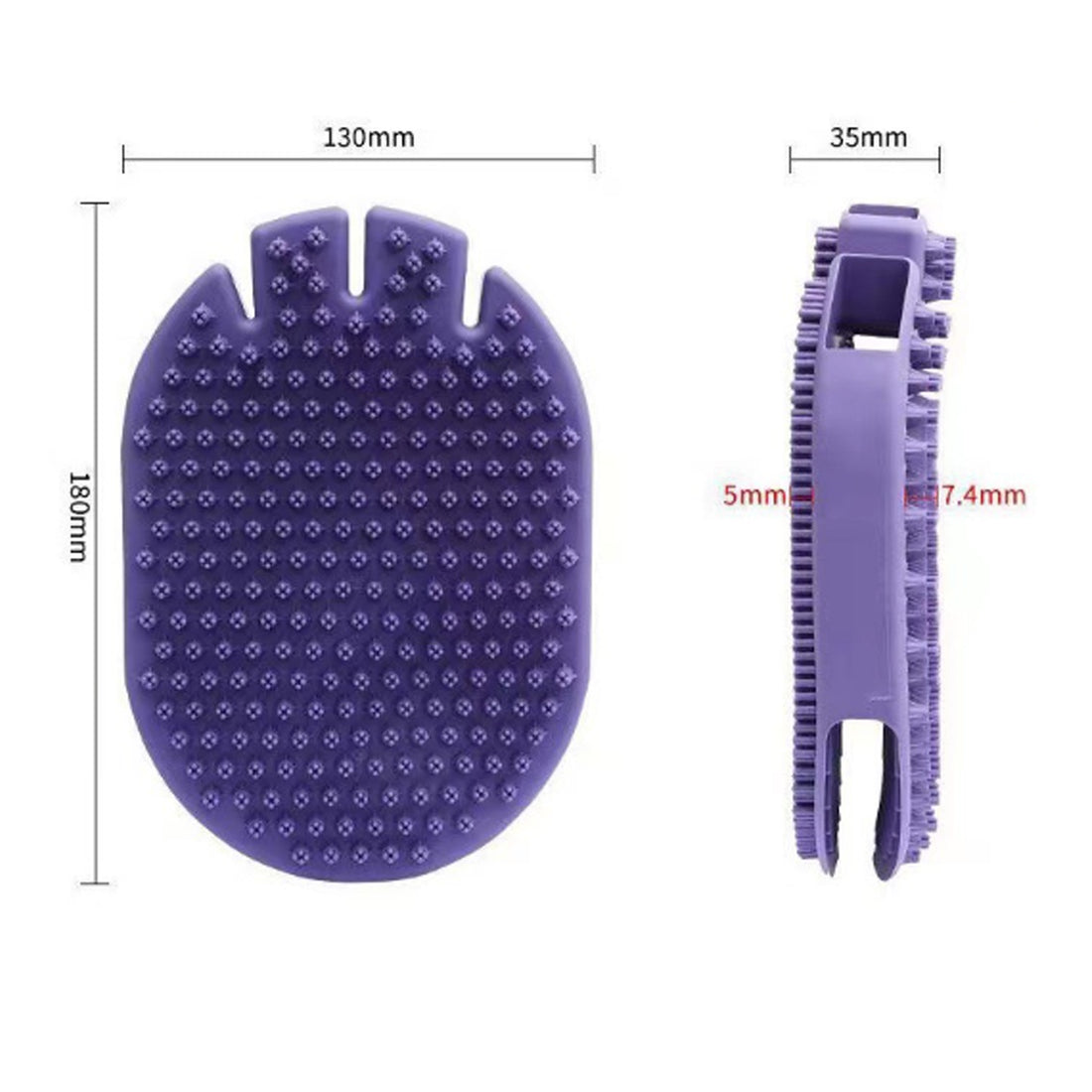 Massaging Pet Shampoo Brush Soft Bristle Dual Sided Grooming Brush