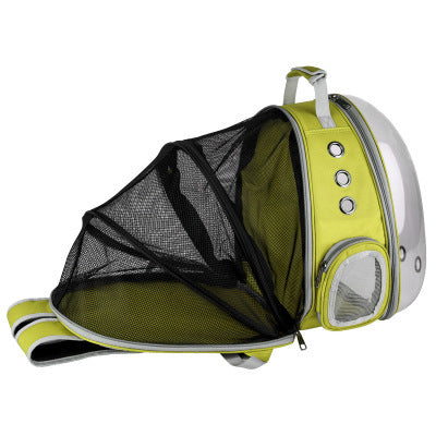 Portable Pet Backpack Carrier Bubble Capsule Design 360 Degree View