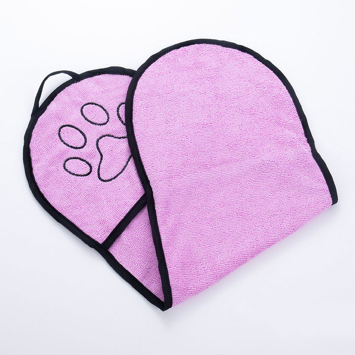 Solid Color Pet Bath Towel for Quick Drying