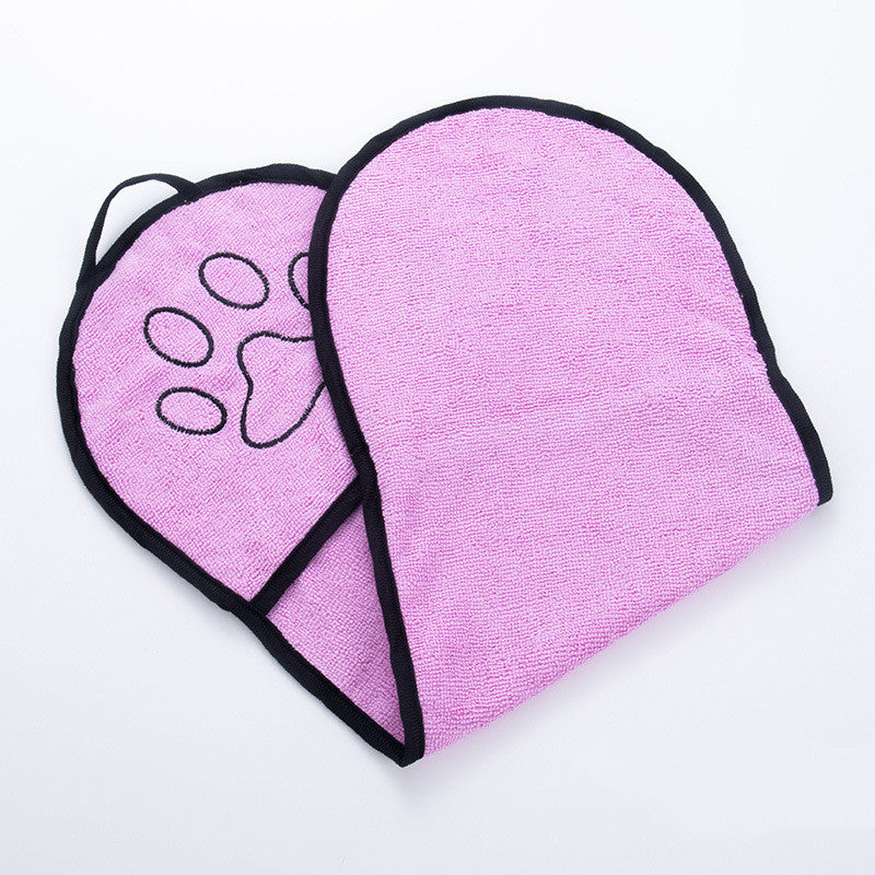 Solid Color Pet Bath Towel for Quick Drying