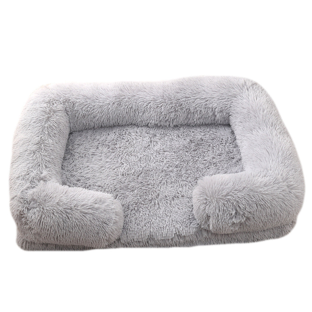 Plush Round Pet Bed Soft Nest For Comfortable And Warm Sleep
