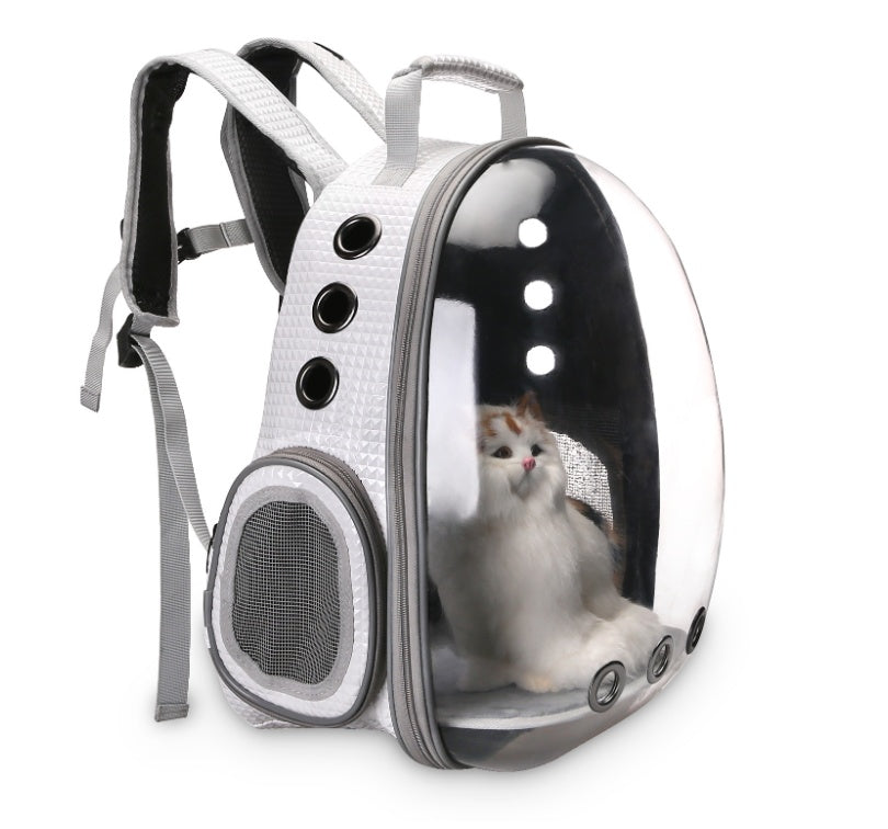 Portable Pet Backpack Carrier Bubble Capsule Design 360 Degree View