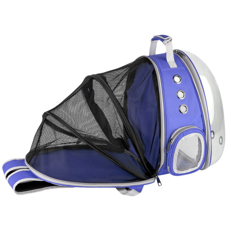 Portable Pet Backpack Carrier Bubble Capsule Design 360 Degree View
