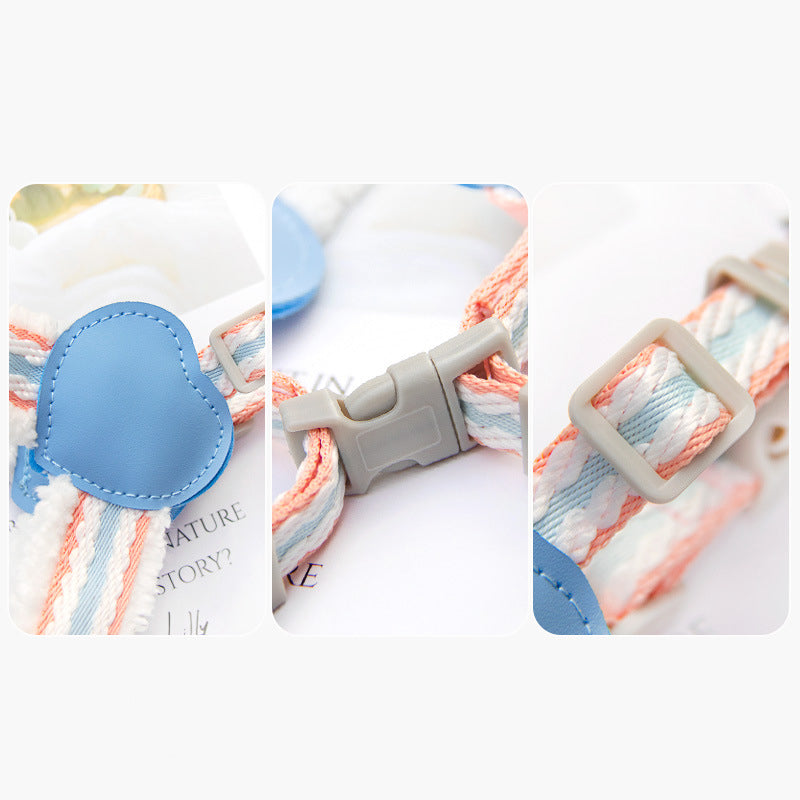 Summer Breathable Pet Vest Harness And Leash For Small Pets