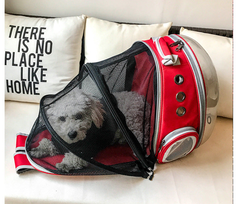 Portable Pet Backpack Carrier Bubble Capsule Design 360 Degree View