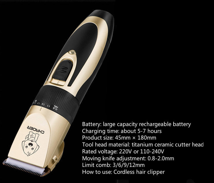 Professional Pet Hair Trimmer Grooming Clipper With Electric Nail Tool