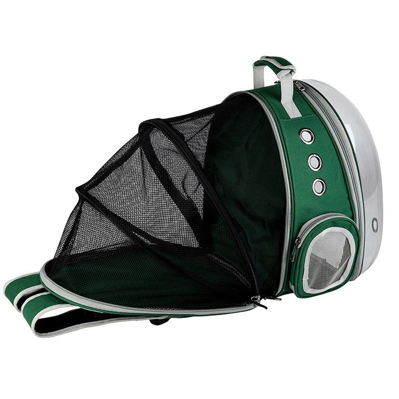 Portable Pet Backpack Carrier Bubble Capsule Design 360 Degree View