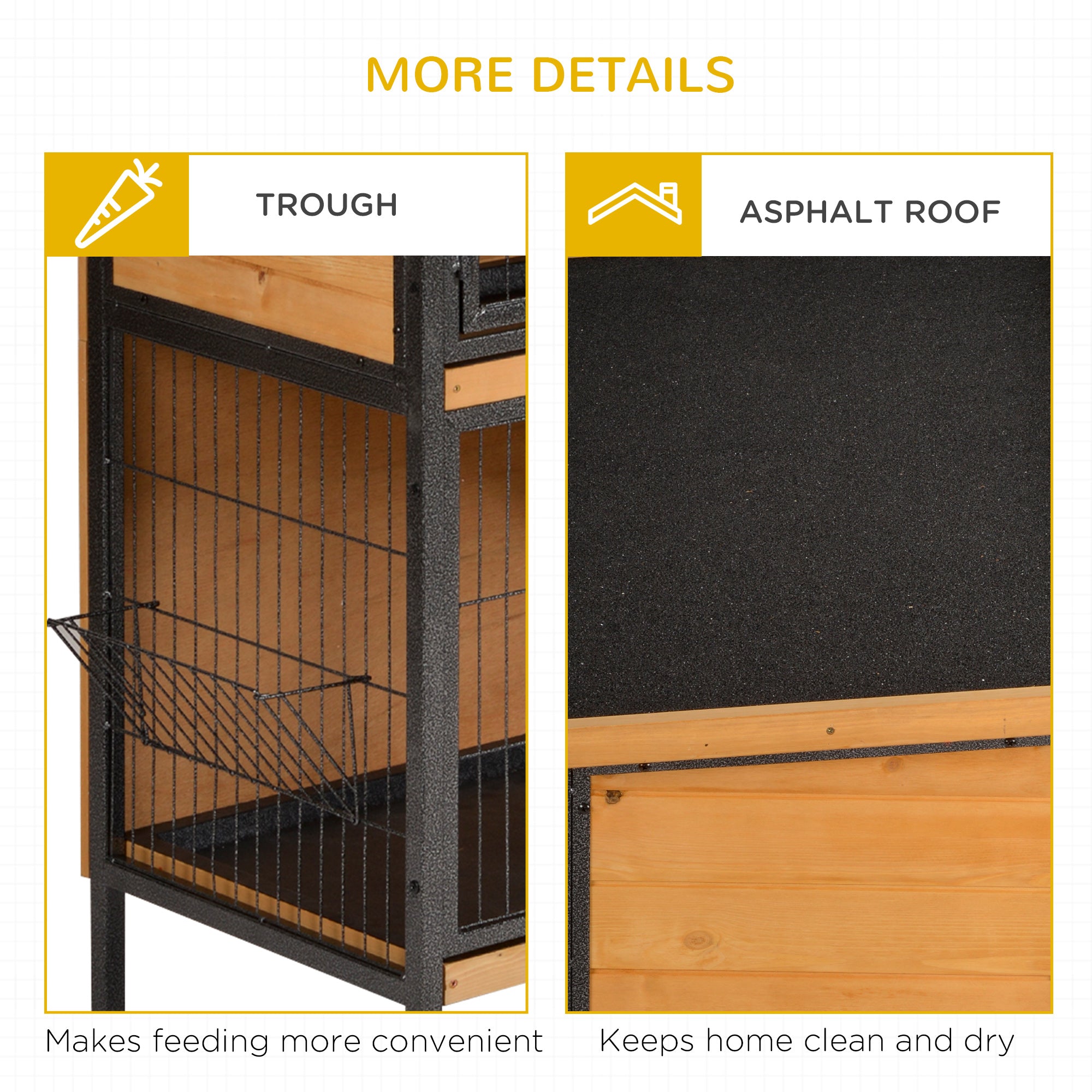 Large Two Story Wooden Pet Hutch Cage Outdoor Indoor