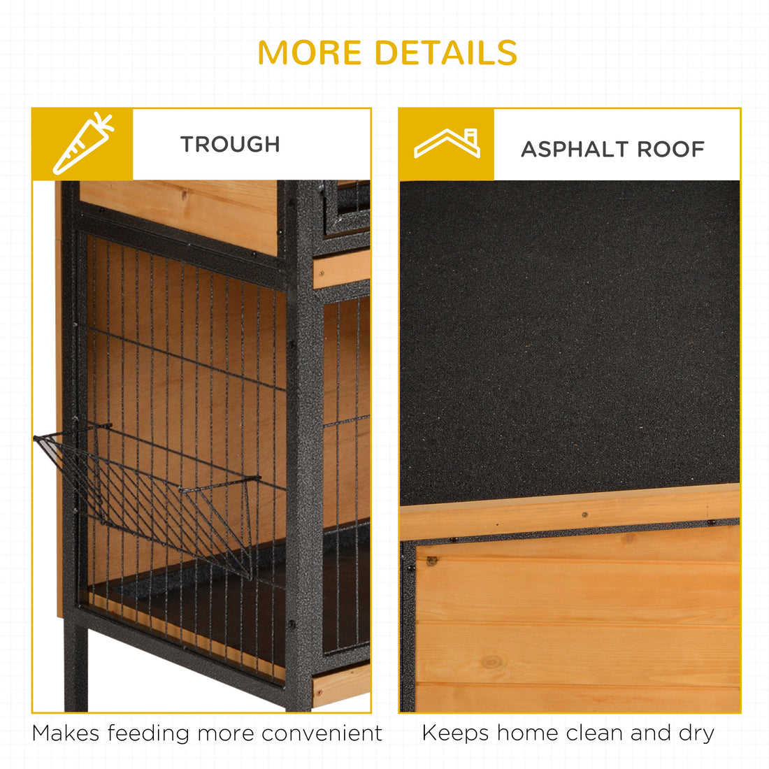 Large Two Story Wooden Pet Hutch Cage Outdoor Indoor