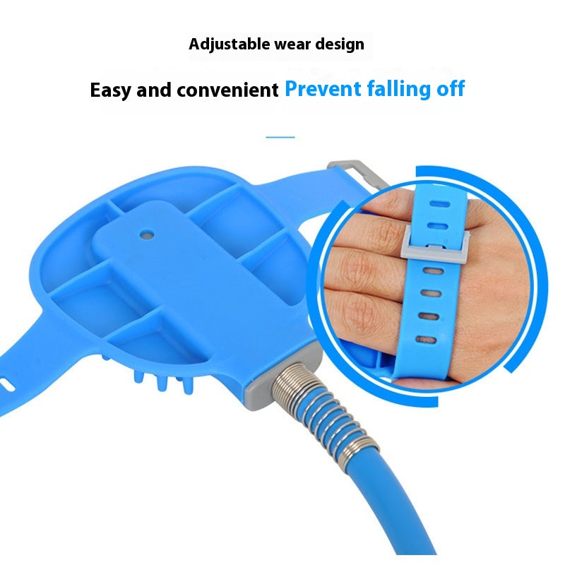 Handheld Silicone Pet Bath Glove With Nozzle For Shower Massage