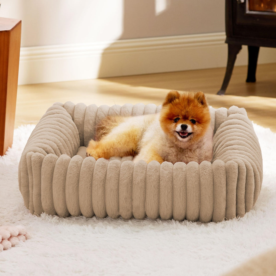 All Season Warm Plush Pet Bed For Comfortable Rest And Sleep