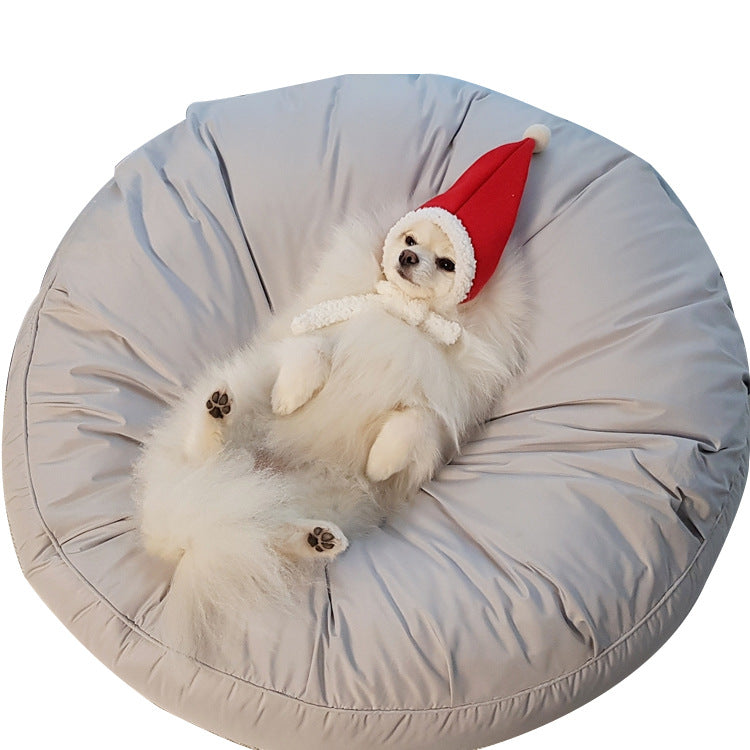 Moisture Proof Pet Bed Large Round Washable With High Elastic Cushion