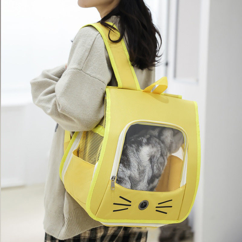 Breathable Portable Pet Carrier Backpack For Outdoor Travel Transport