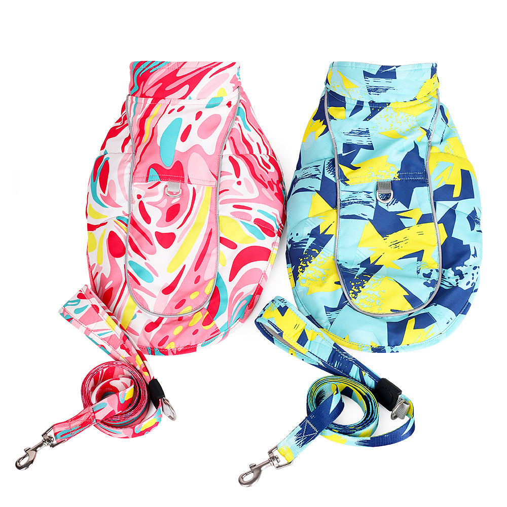 Waterproof Reflective Cotton Jacket For Pets