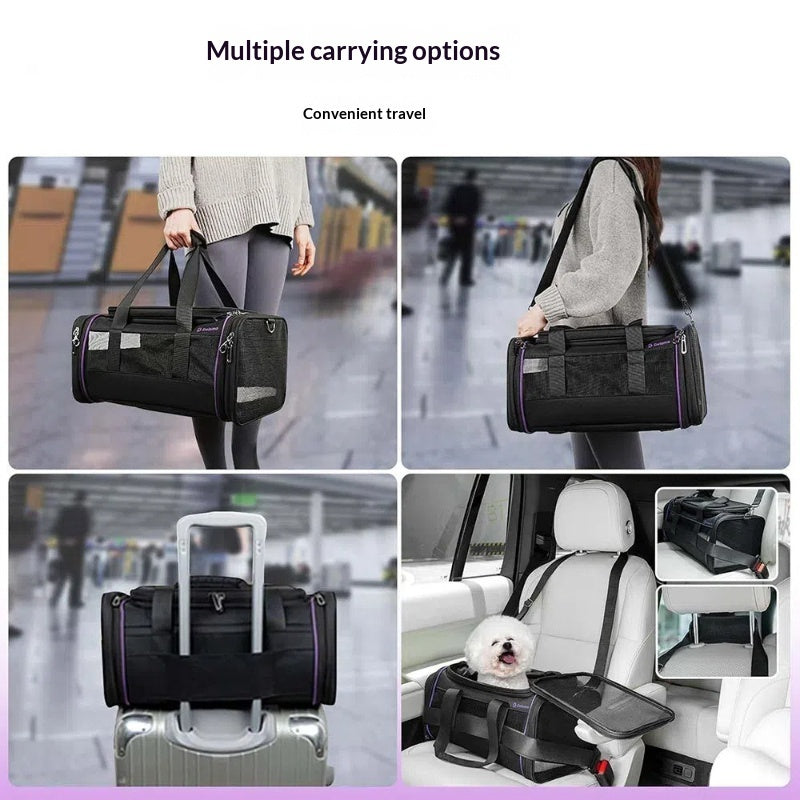 Portable Expandable Pet Carrier Bag for Travel and Flights