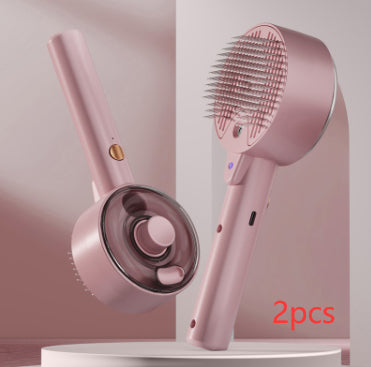 Pet Steam Grooming Brush Self Cleaning Hair Remover For Shedding And Care