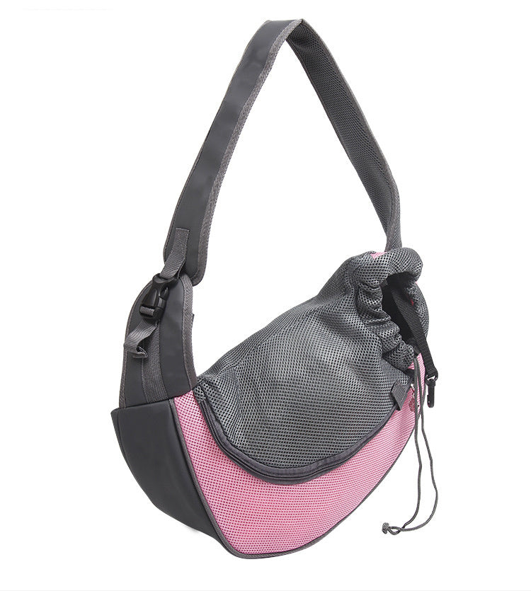 Outdoor Travel Mesh Oxford Pet Carrier Shoulder Sling Tote Bag