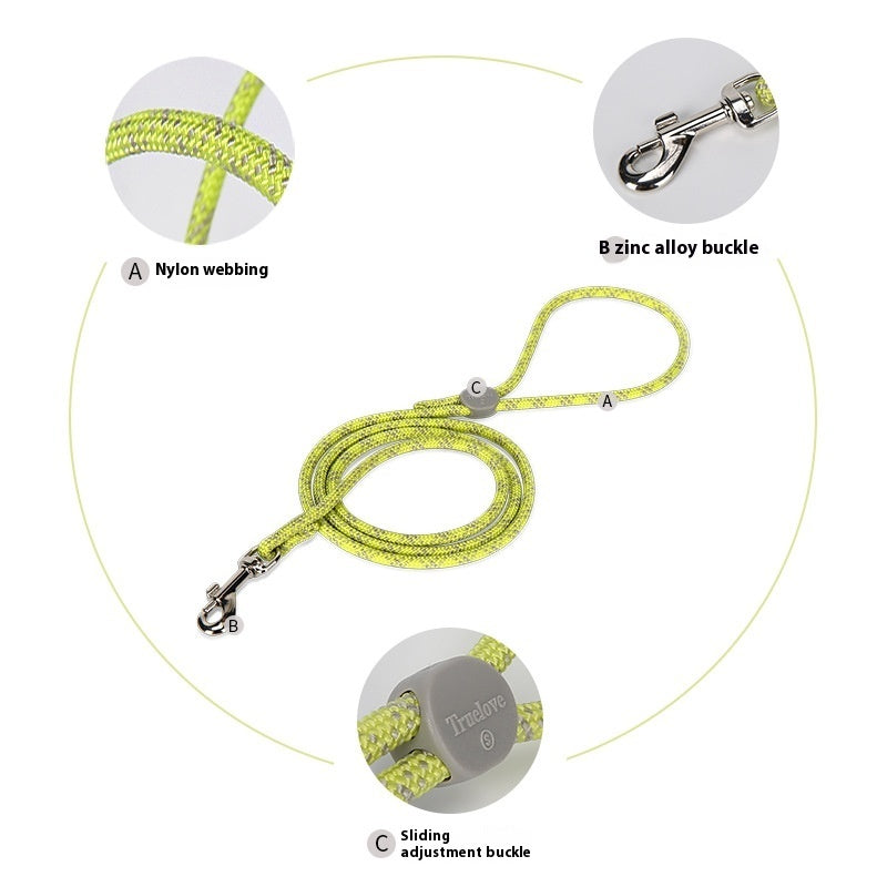 Colorful Adjustable Sliding Pet Leash For Secure And Comfortable Walking