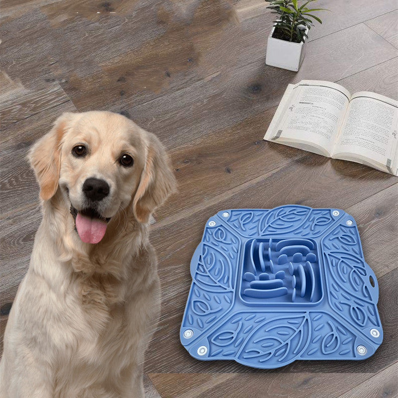 Foldable Silicone Slow Feeding Bowl and Mat for Pets